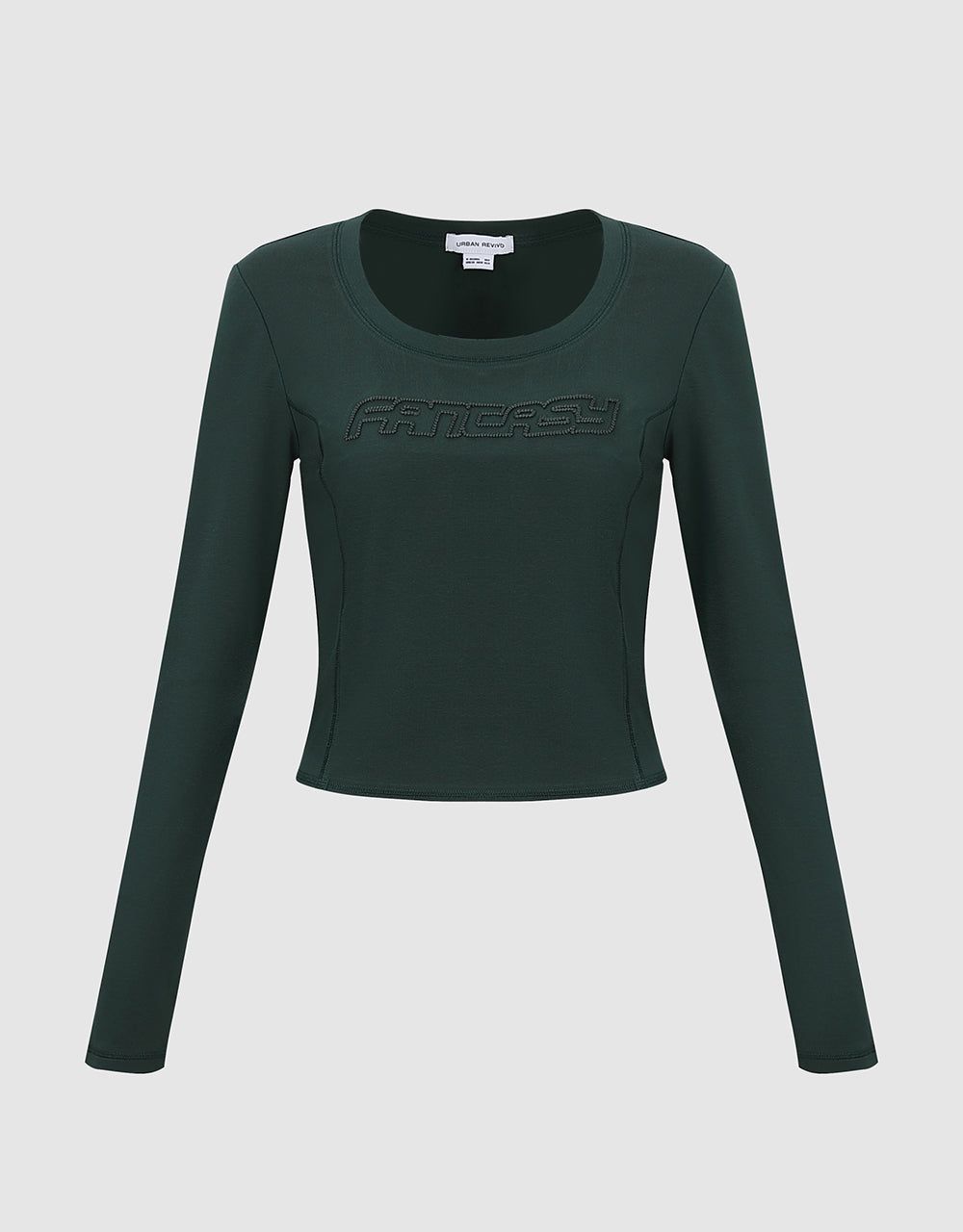 U Neck Skinny T-Shirt sold by Urban Revivo product image thumbnail 2