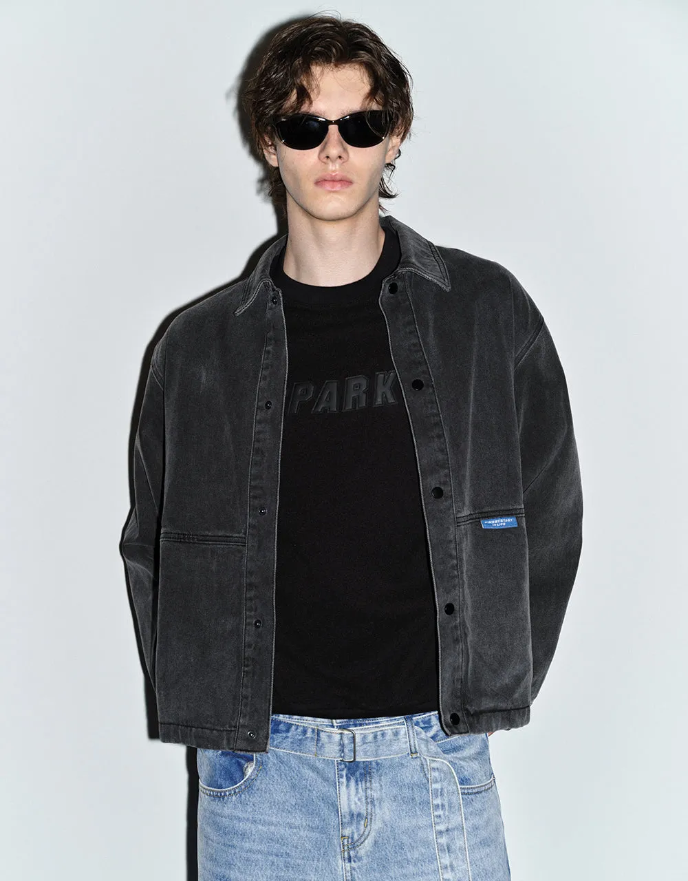 Button Up Denim Jacket sold by Urban Revivo