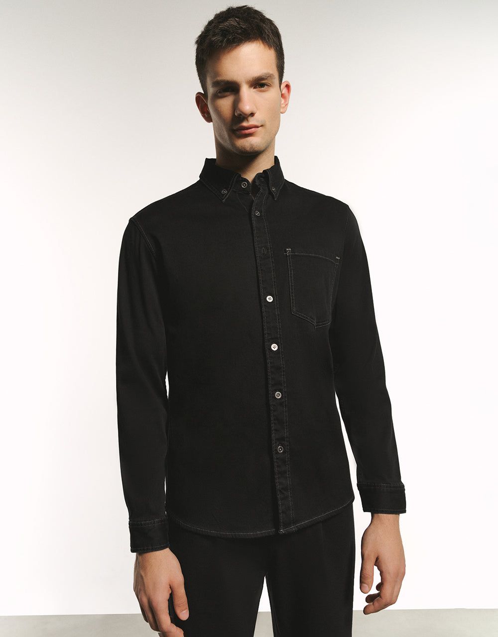 Button Up Denim Shirt sold by Urban Revivo