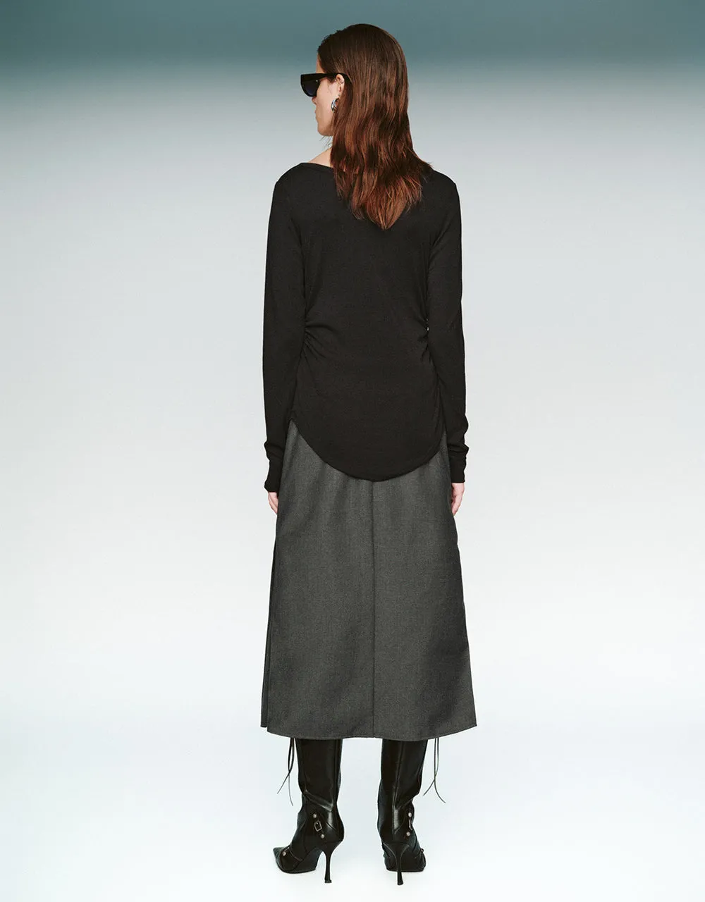 Halter Neck 2 In 1 Knitted Shirt sold by Urban Revivo product image thumbnail 4