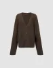Drop Shoulder Sleeve V-Neck Knitted Cardigan sold by Urban Revivo