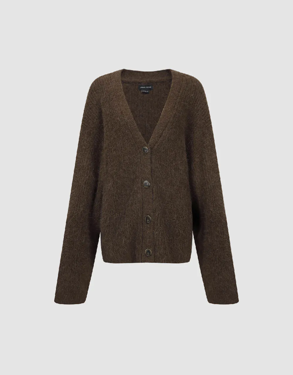 Drop Shoulder Sleeve V-Neck Knitted Cardigan sold by Urban Revivo product image thumbnail 2