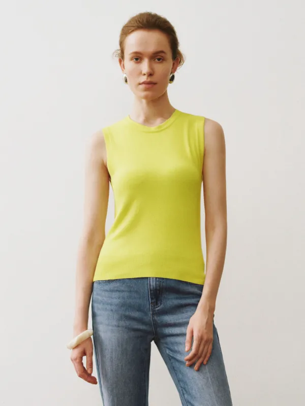 Crew Neck Knitted Tank Top sold by Urban Revivo