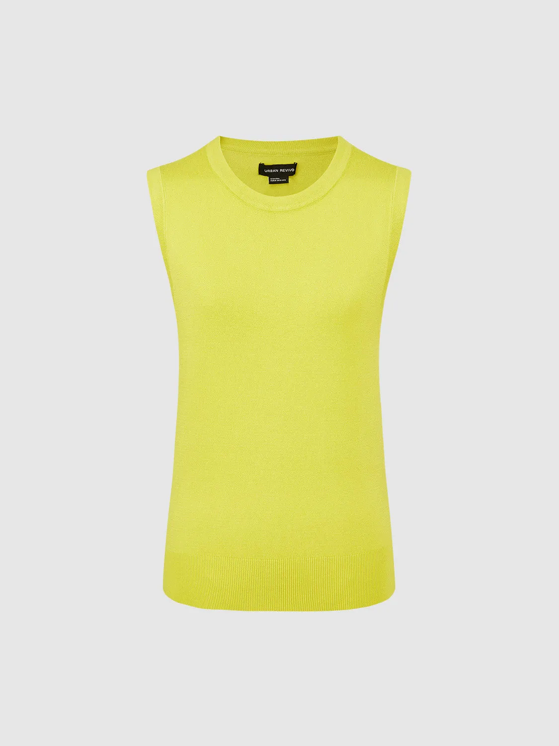 Crew Neck Knitted Tank Top sold by Urban Revivo product image thumbnail 2