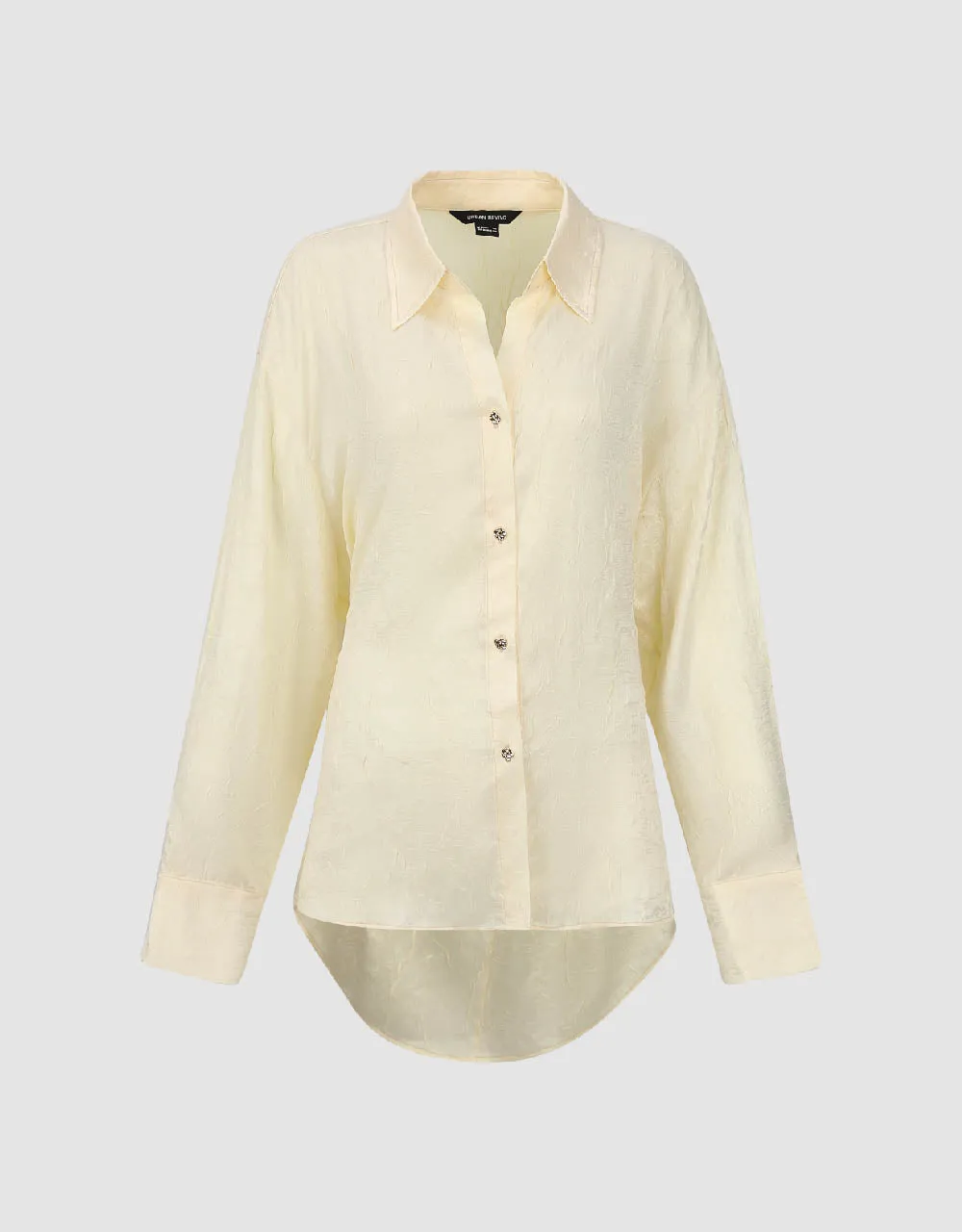 Textured Button Up Straight Shirt sold by Urban Revivo product image thumbnail 2
