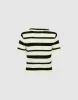 Striped Knitted T-Shirt sold by Urban Revivo