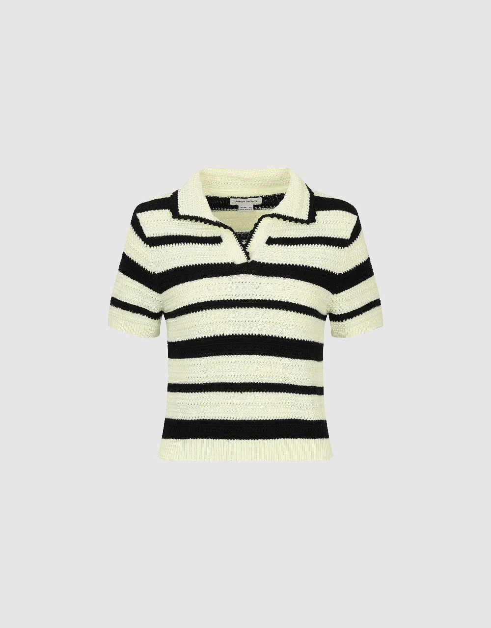 Striped Knitted T-Shirt sold by Urban Revivo product image thumbnail 2