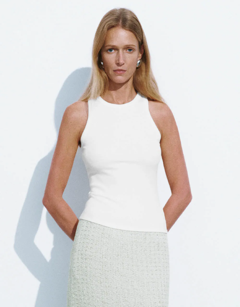 Crew Neck Skinny Tank Top sold by Urban Revivo