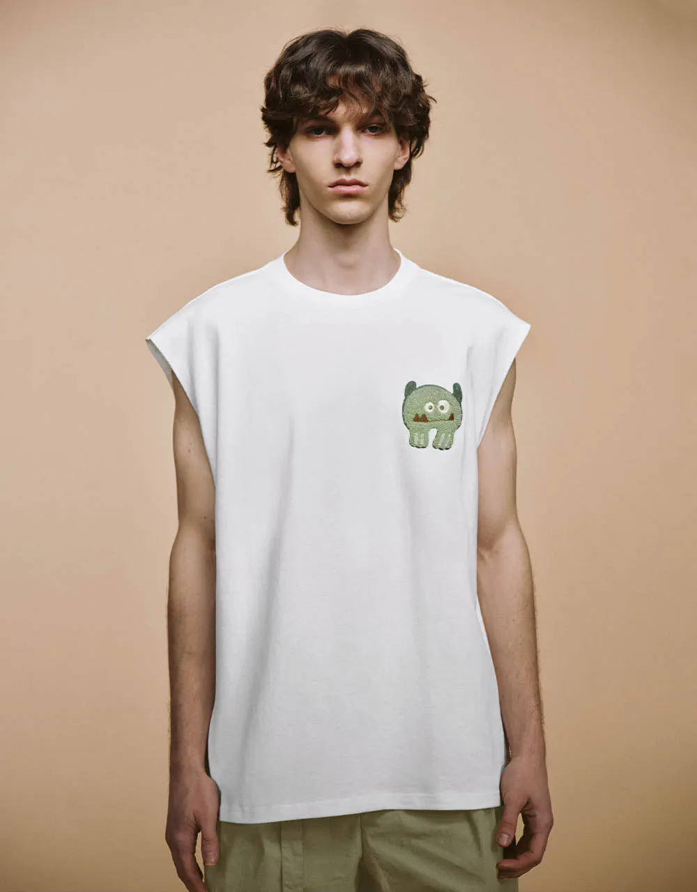 Cartoon Embossed Crew Neck T-Shirt sold by Urban Revivo