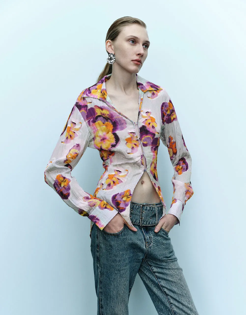 Flower Printed Shirt sold by Urban Revivo product image thumbnail 3