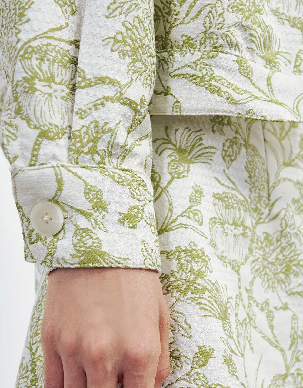 Plant Print Button Up Jacket sold by Urban Revivo product image thumbnail 3
