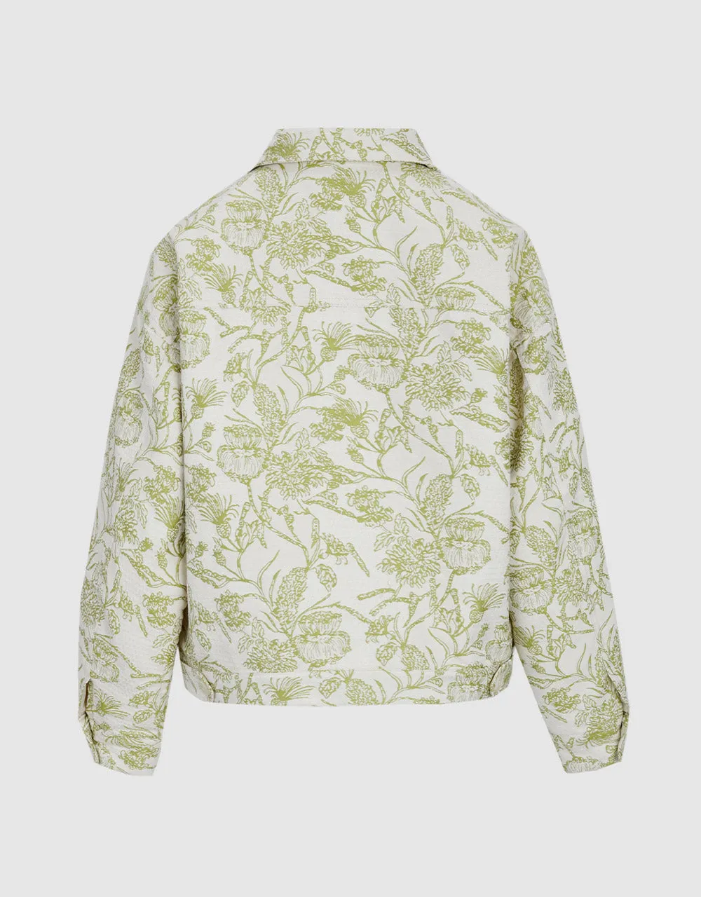 Plant Print Button Up Jacket sold by Urban Revivo product image thumbnail 4