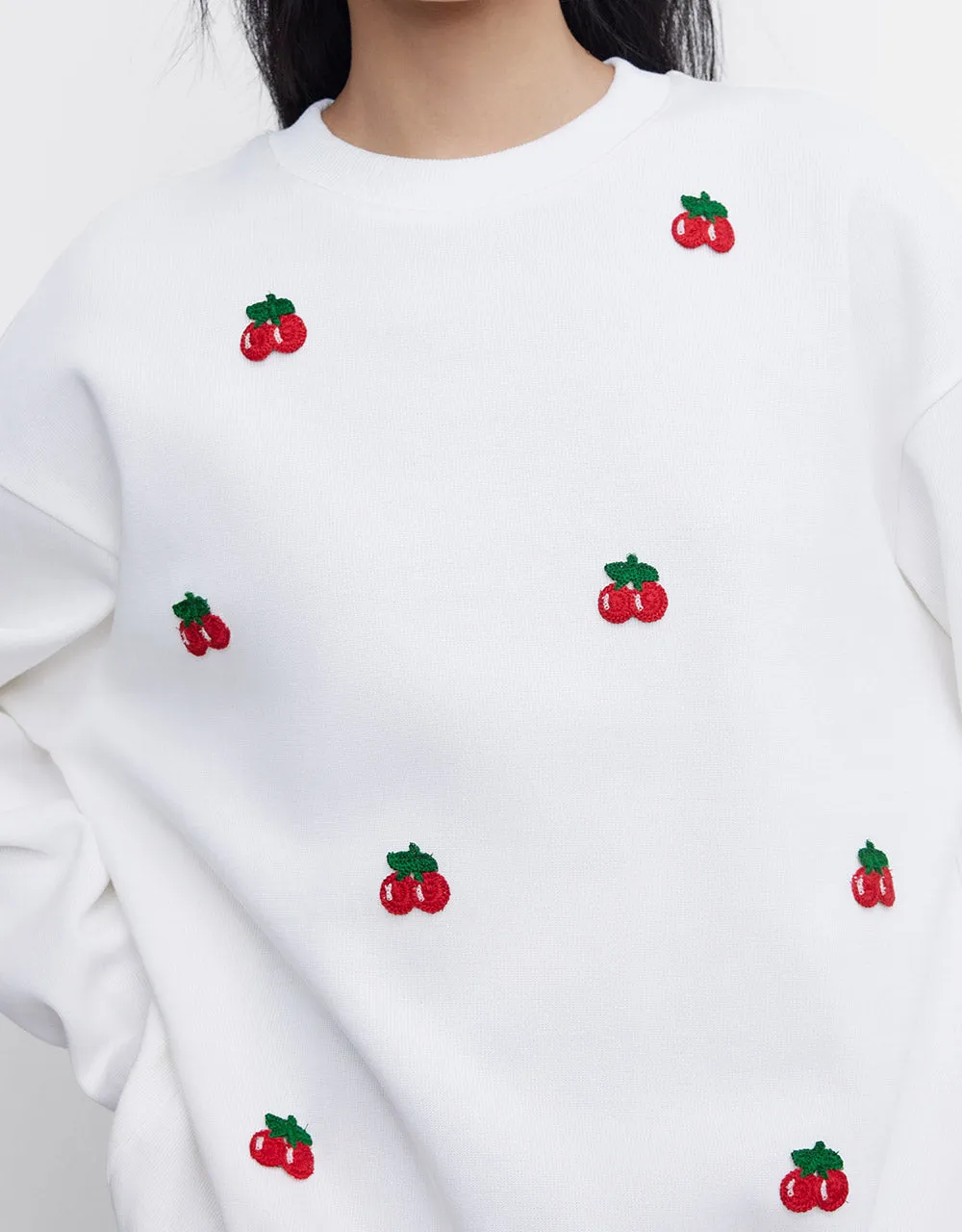Fruit Detail Drop Shoulder Sweatshirt sold by Urban Revivo product image thumbnail 3