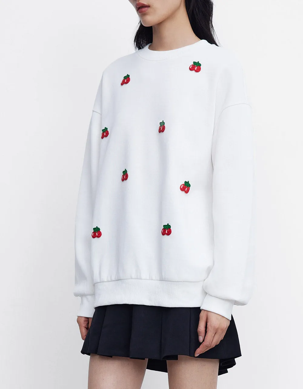 Fruit Detail Drop Shoulder Sweatshirt sold by Urban Revivo product image thumbnail 5