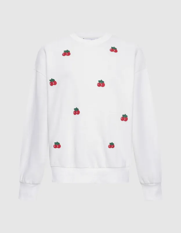 Fruit Detail Drop Shoulder Sweatshirt sold by Urban Revivo