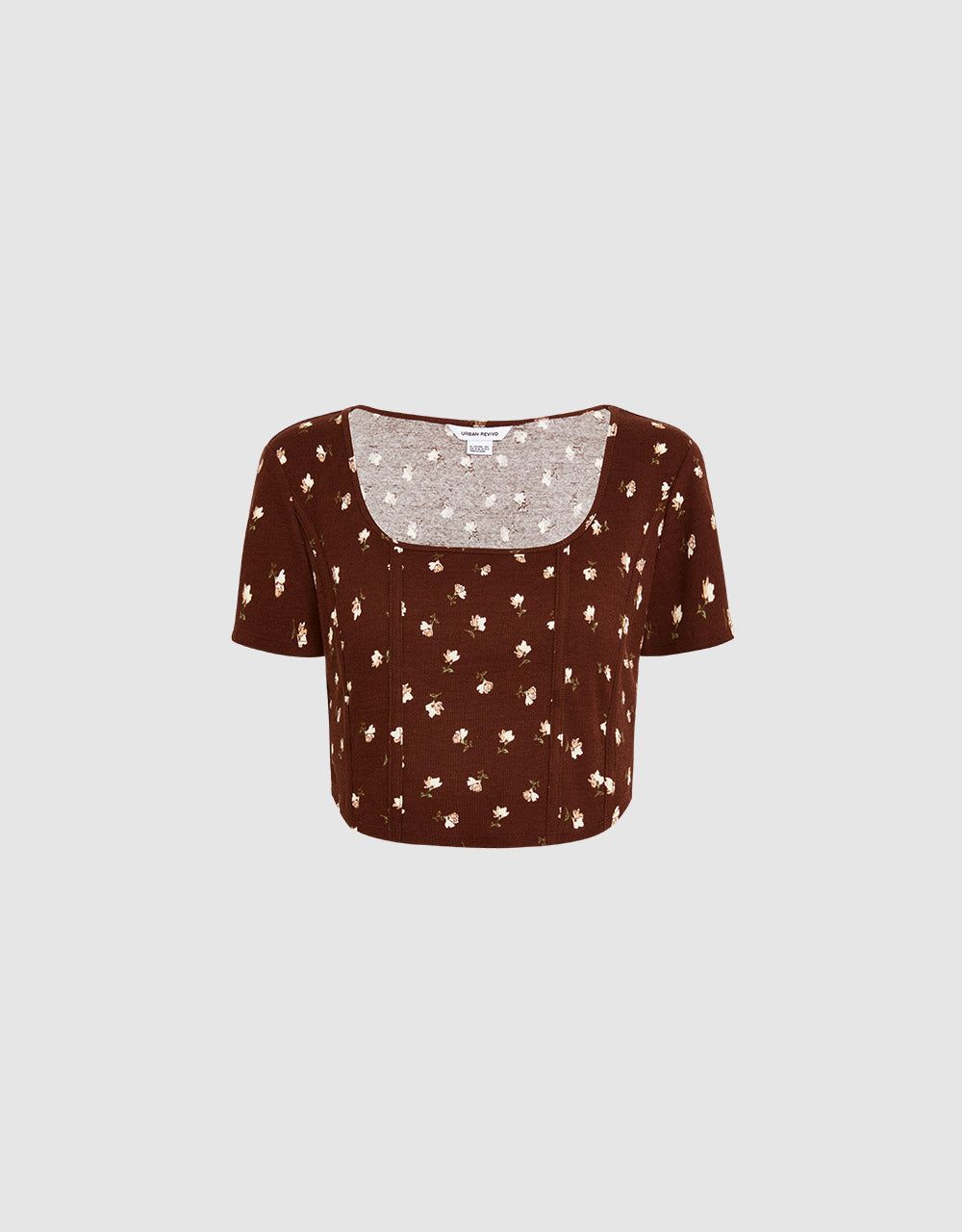 Textured Cropped T-Shirt sold by Urban Revivo product image thumbnail 2