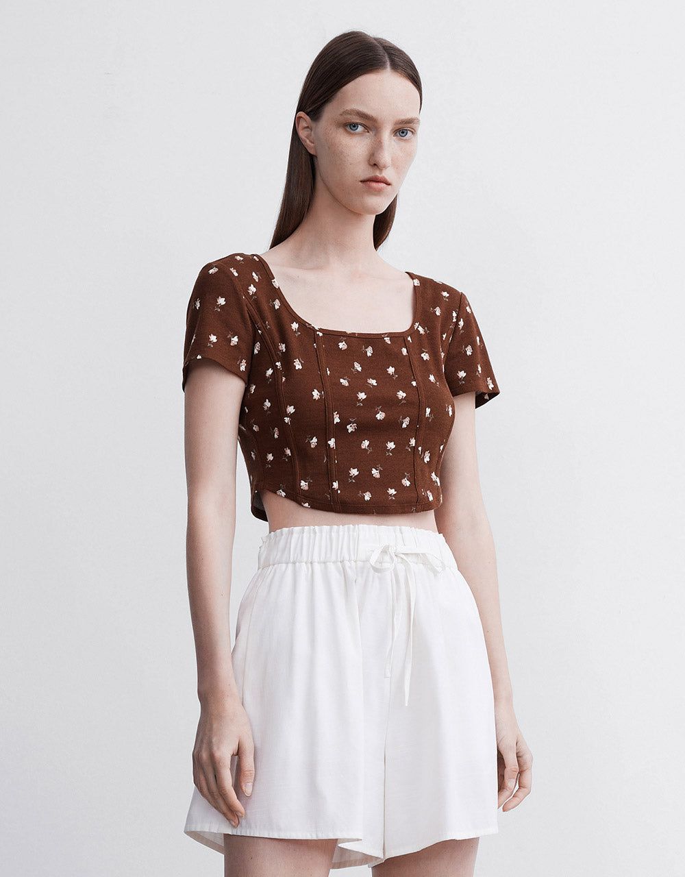 Textured Cropped T-Shirt sold by Urban Revivo product image thumbnail 5