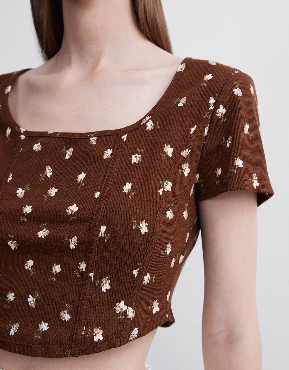 Textured Cropped T-Shirt sold by Urban Revivo product image thumbnail 3