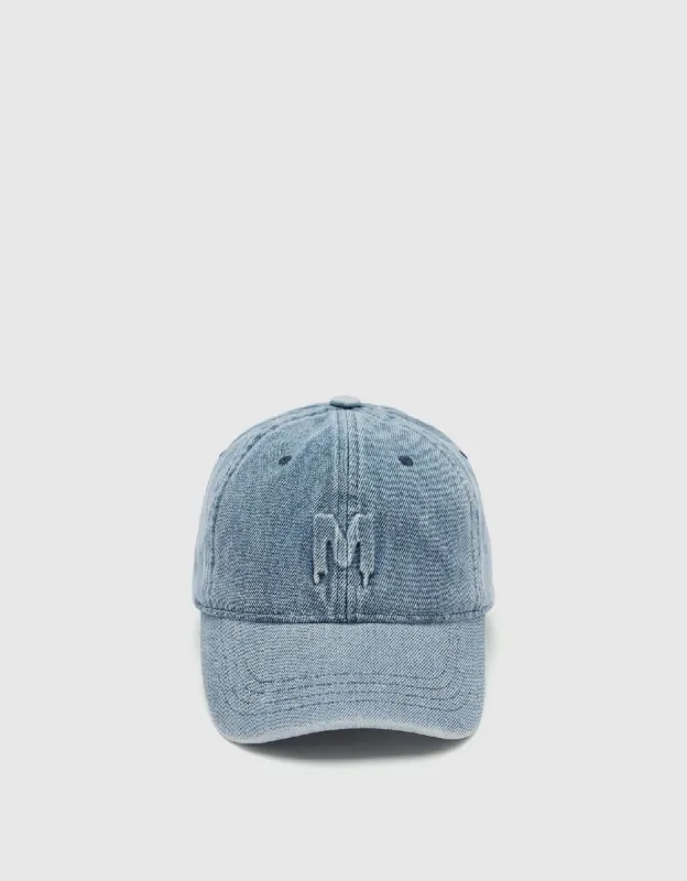 Letter Embossed Denim Baseball Cap sold by Urban Revivo