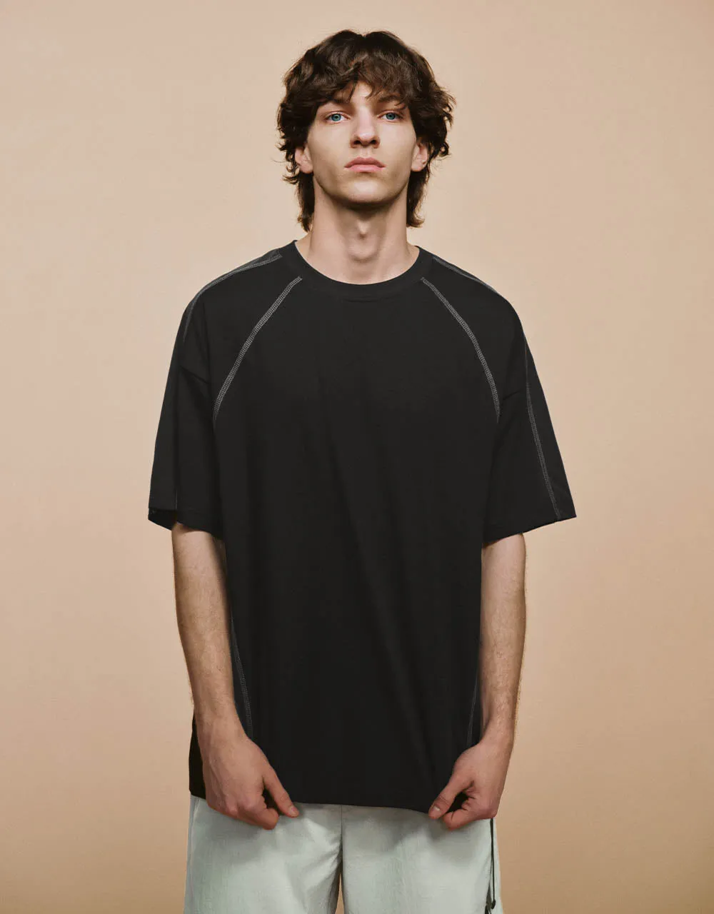 Crew Neck Straight T-Shirt sold by Urban Revivo