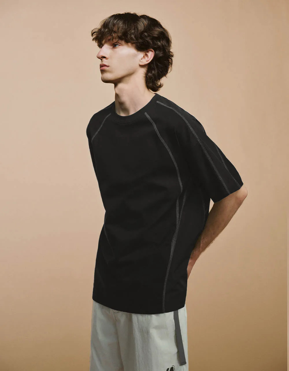Crew Neck Straight T-Shirt sold by Urban Revivo product image thumbnail 3