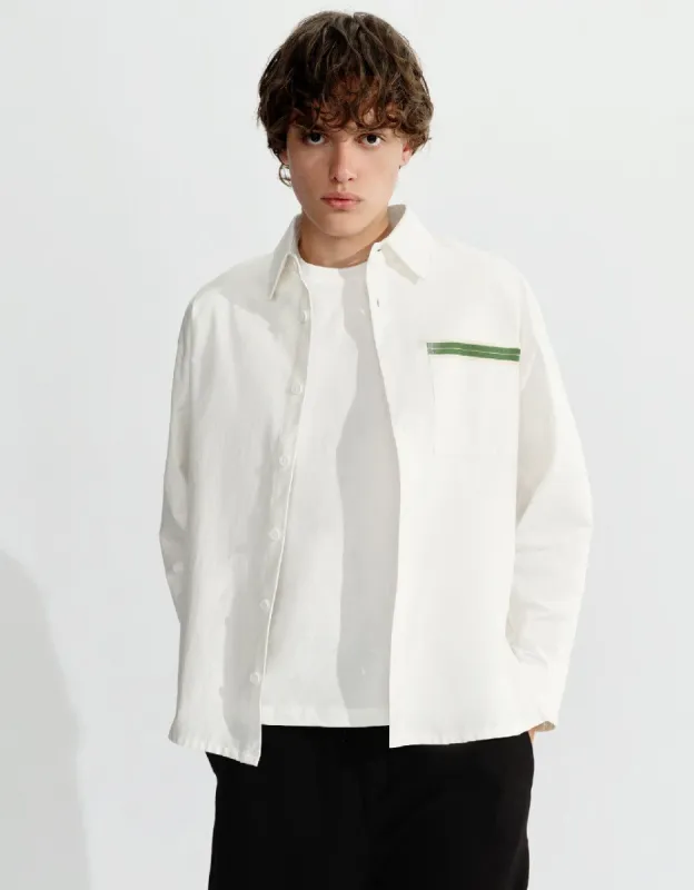 Pocket Detail Loose Shirt sold by Urban Revivo