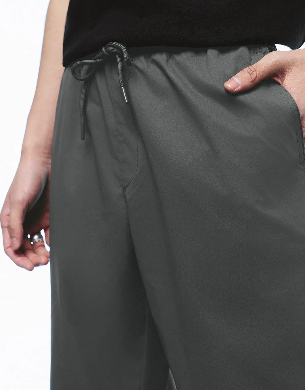 Drawstring Waist Knitted Jogger Pants sold by Urban Revivo product image thumbnail 5