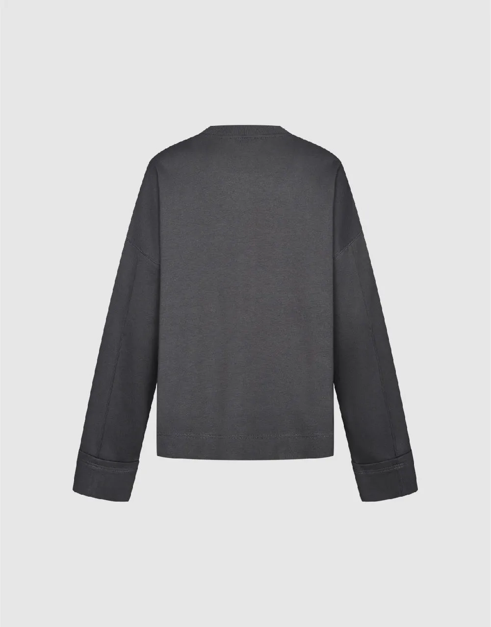 Drop Shoulder Sleeve Crew Neck Sweatshirt sold by Urban Revivo product image thumbnail 2