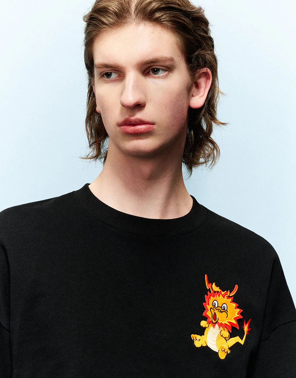 Dragon Embossed Crew Neck Sweatshirt sold by Urban Revivo product image thumbnail 4