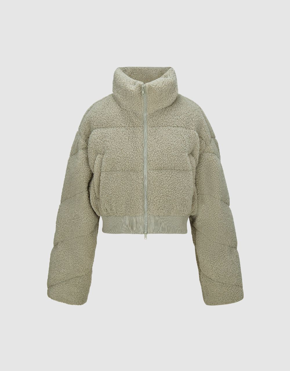 Furry Stand Collar Down Jacket sold by Urban Revivo