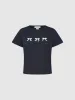 Bow Printed Crew Neck Skinny T-Shirt sold by Urban Revivo