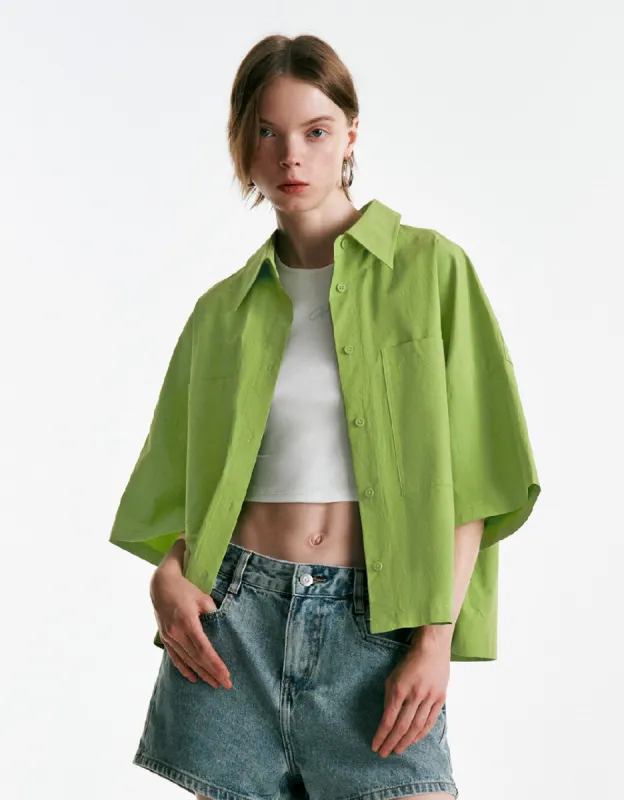 Button Up A-Line Shirt sold by Urban Revivo