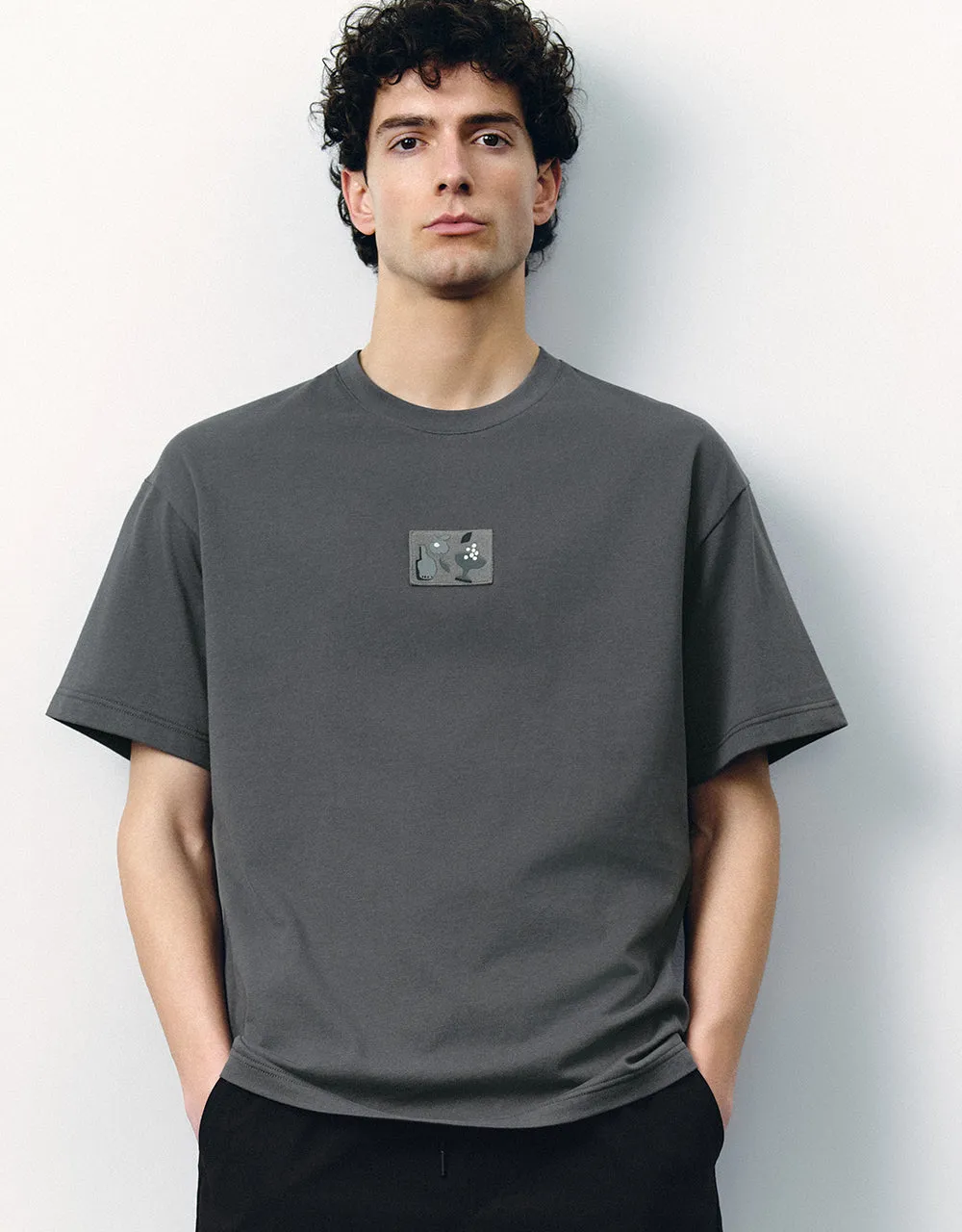 Crew Neck Straight T-Shirt sold by Urban Revivo product image thumbnail 3