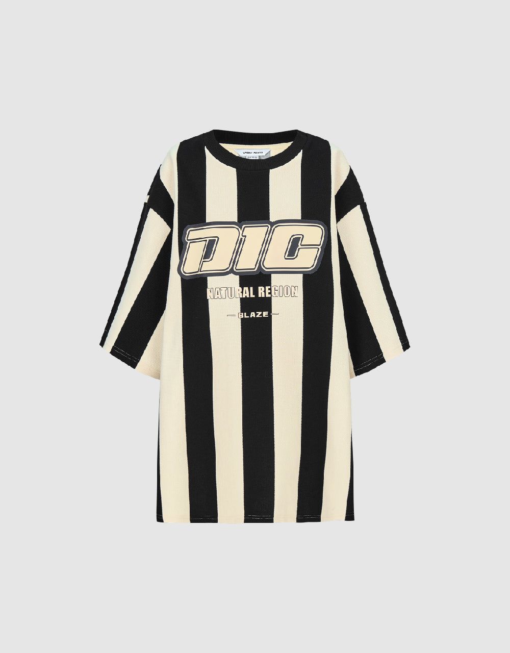 Striped Loose Polo Shirt sold by Urban Revivo