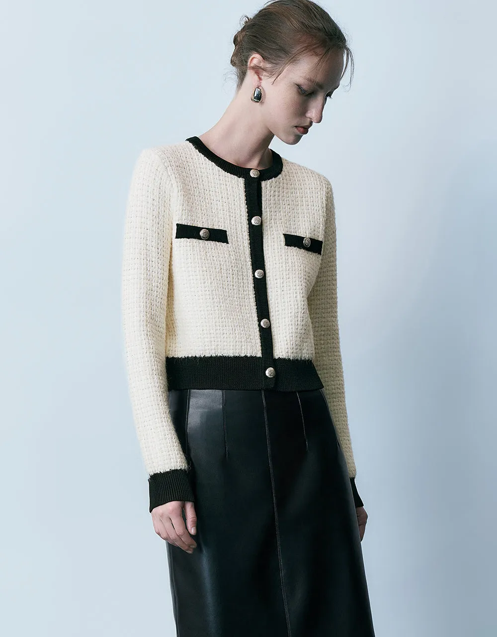 Crew Neck Knitted Cardigan sold by Urban Revivo product image thumbnail 3