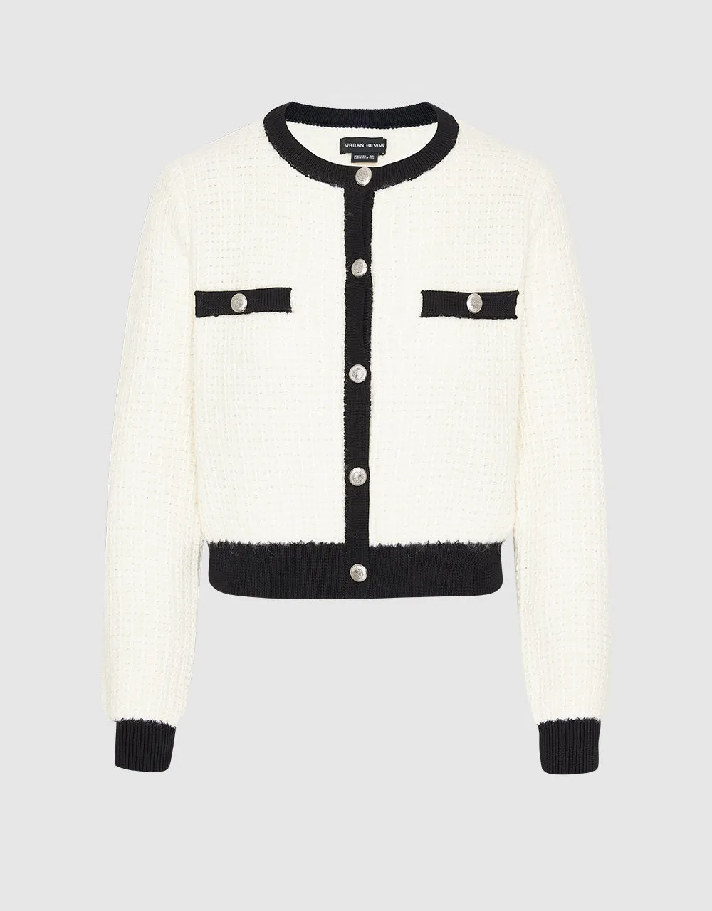 Crew Neck Knitted Cardigan sold by Urban Revivo product image thumbnail 2
