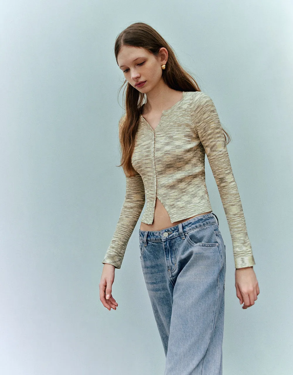 Notch Neck Knitted T-Shirt sold by Urban Revivo product image thumbnail 3