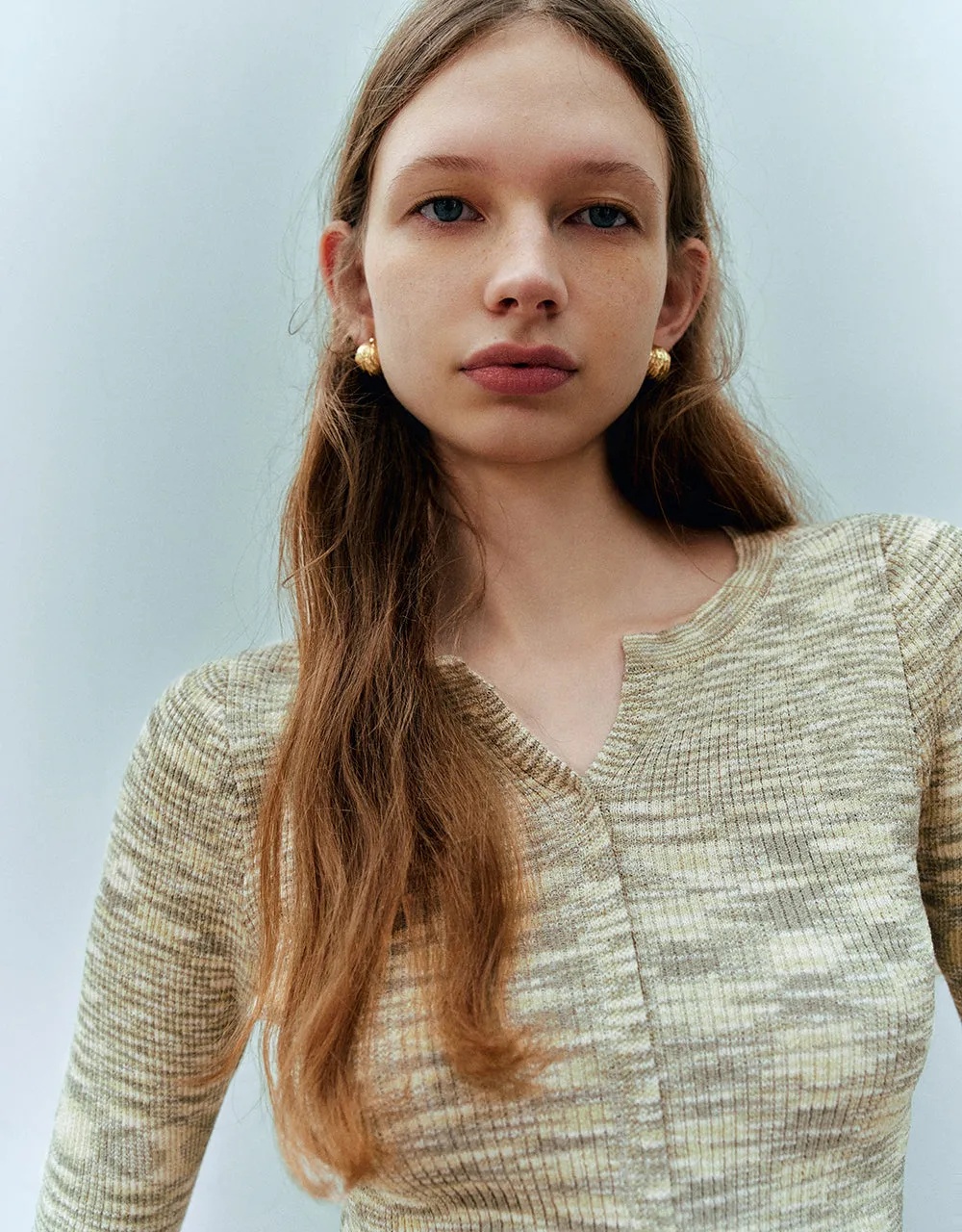 Notch Neck Knitted T-Shirt sold by Urban Revivo product image thumbnail 4