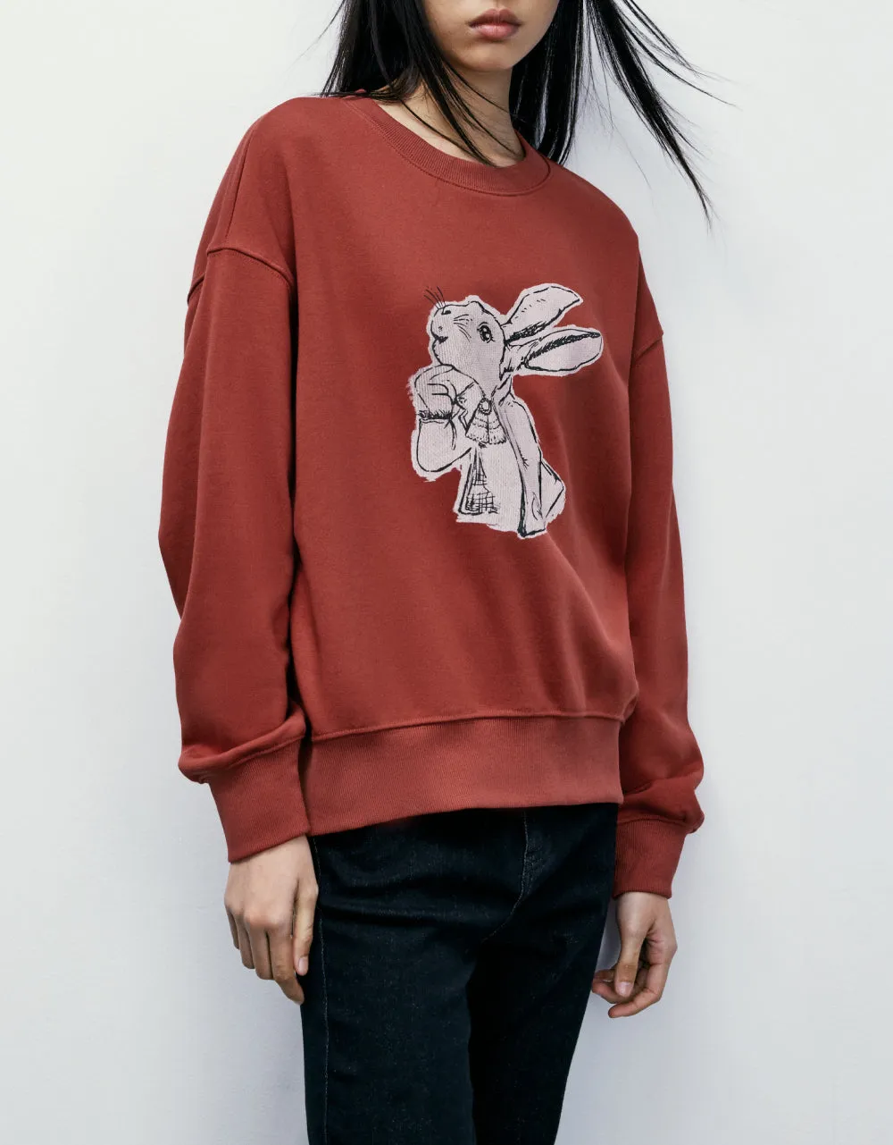 Bunny Print Sweatshirt sold by Urban Revivo product image thumbnail 2