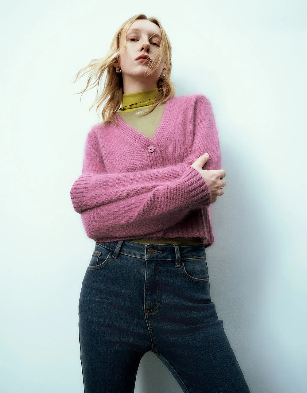 V-Neck Knitted Cardigan sold by Urban Revivo product image thumbnail 3