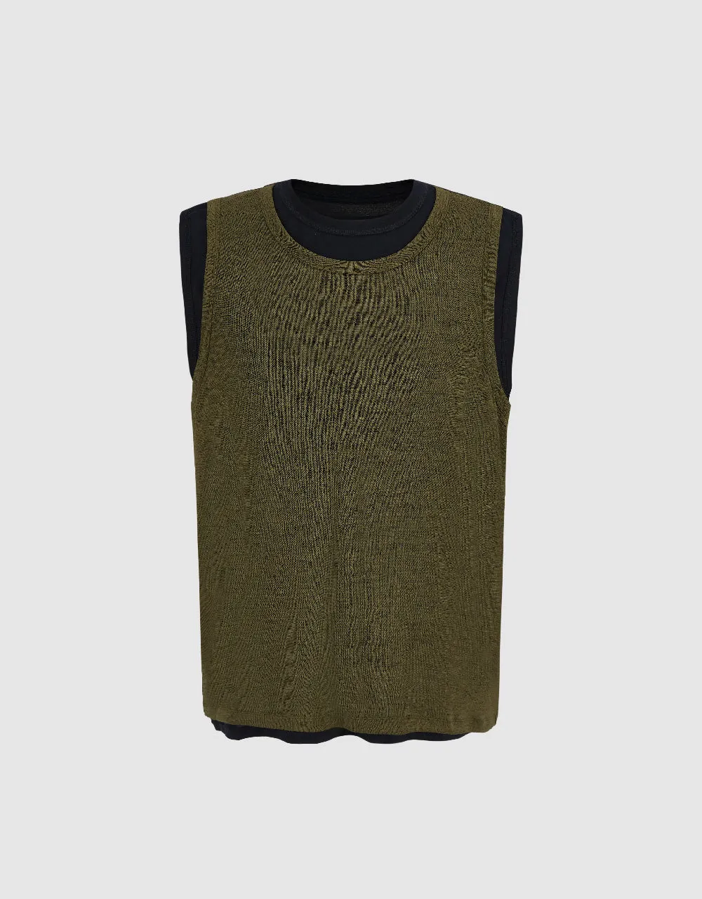 Crew Neck Loose Tank Top sold by Urban Revivo product image thumbnail 2