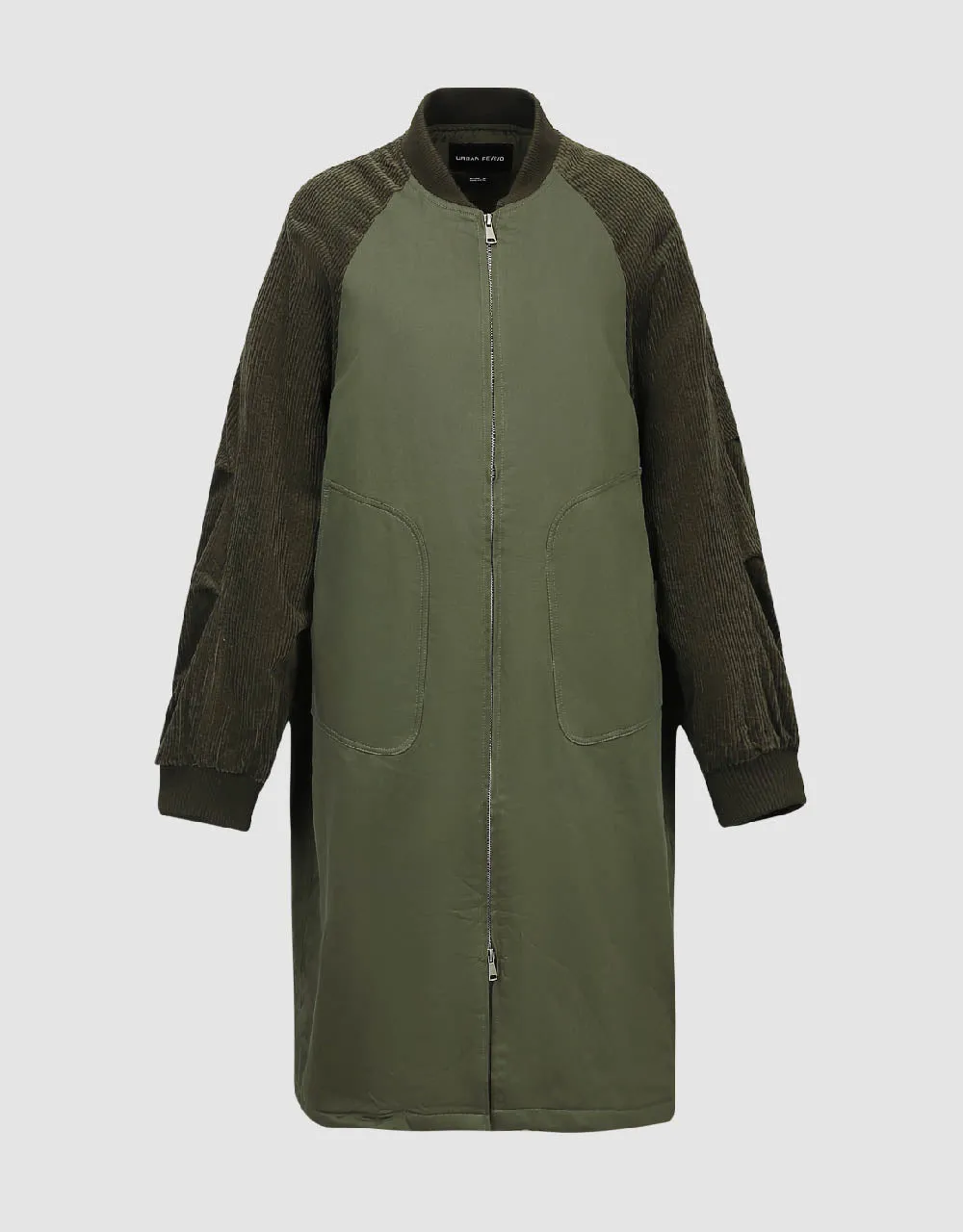Zipper Front Raglan Sleeve Padded Coat sold by Urban Revivo product image thumbnail 2