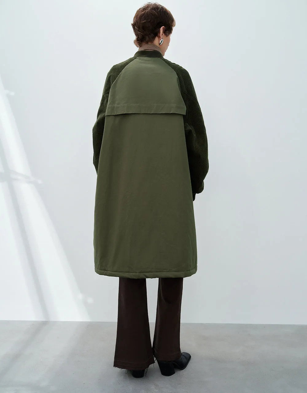 Zipper Front Raglan Sleeve Padded Coat sold by Urban Revivo product image thumbnail 4