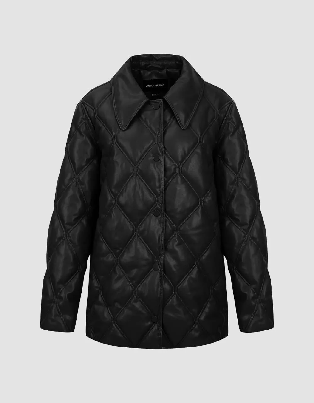 Embossed Straight Padded Coat sold by Urban Revivo product image thumbnail 2