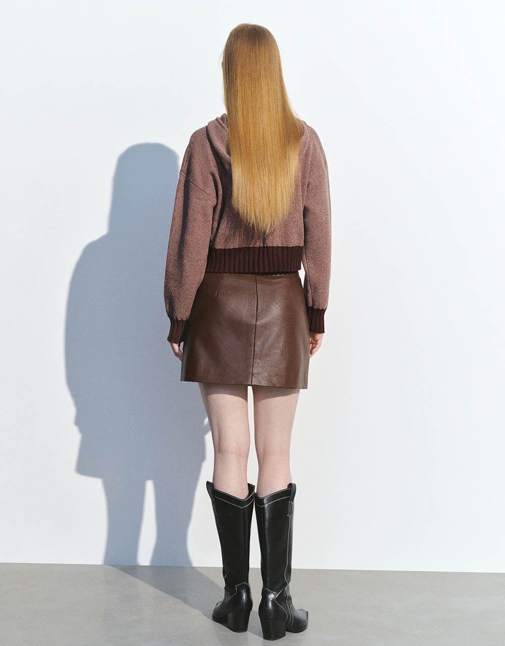 Zipper Front Hooded Knitted Cardigan sold by Urban Revivo product image thumbnail 4