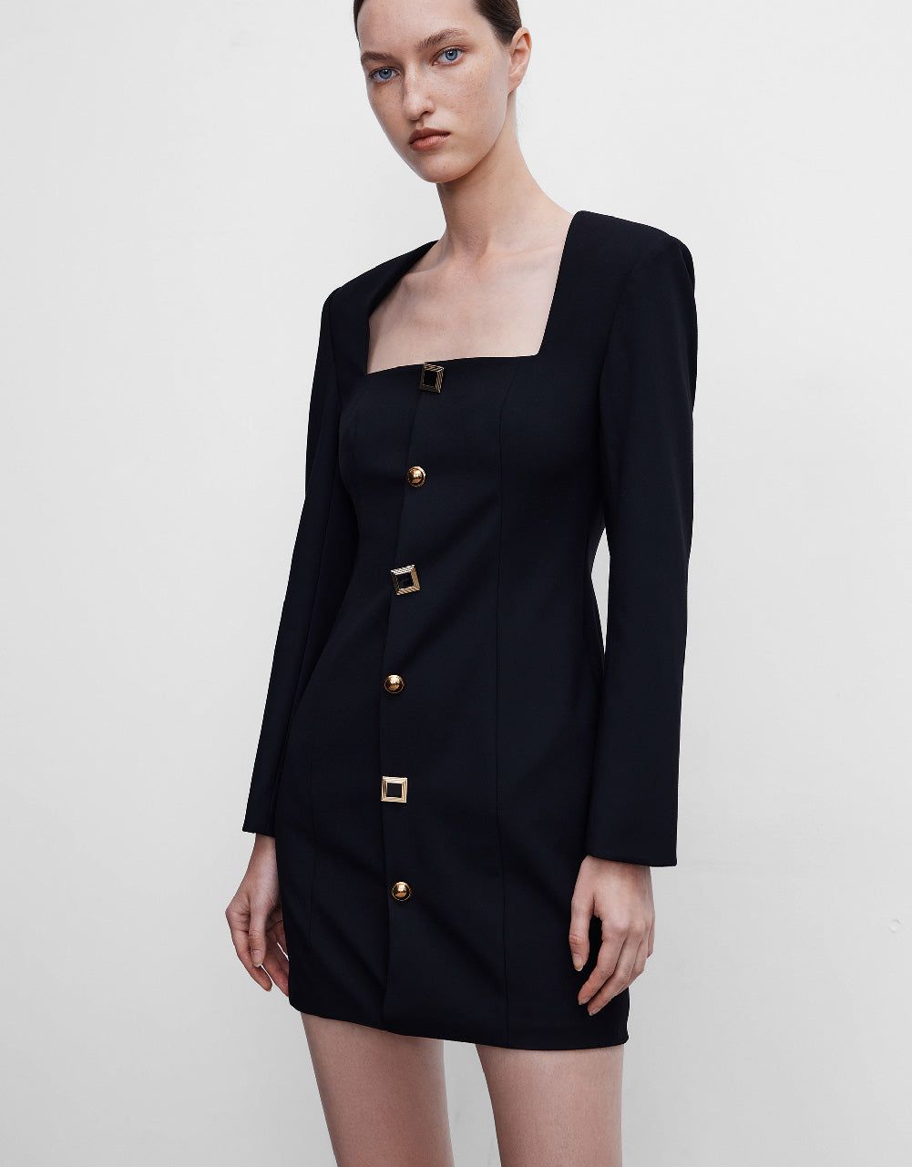 Square-cut Collar Skinny Dress sold by Urban Revivo product image thumbnail 3