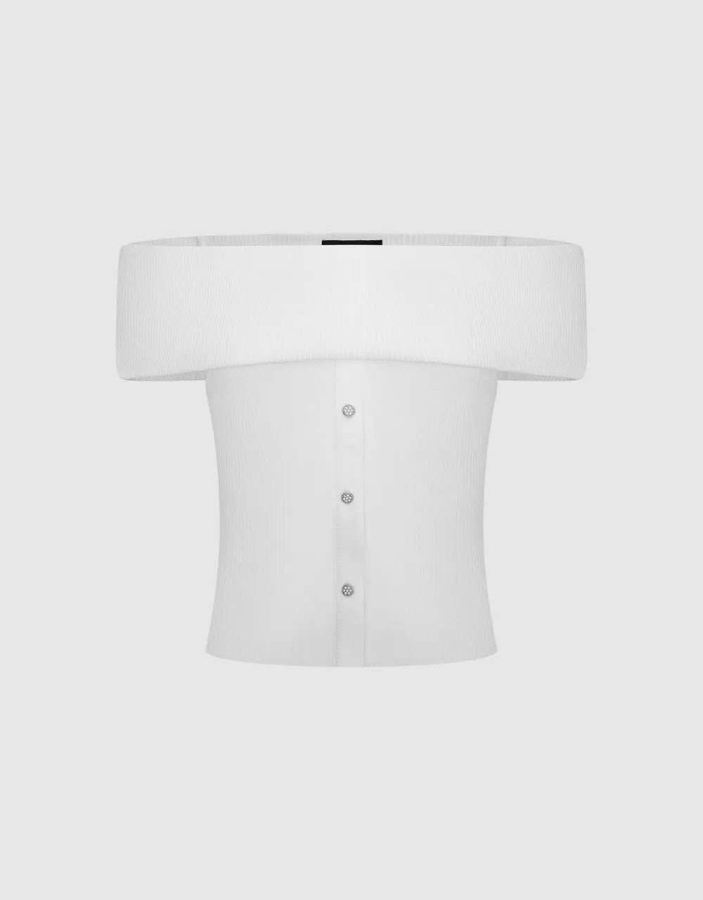 Sleeveless Off-Shoulder Knitted T-Shirt sold by Urban Revivo product image thumbnail 2