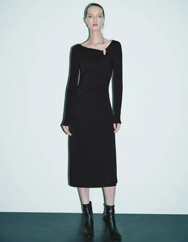 O-Ring One Shoulder Skater Dress sold by Urban Revivo