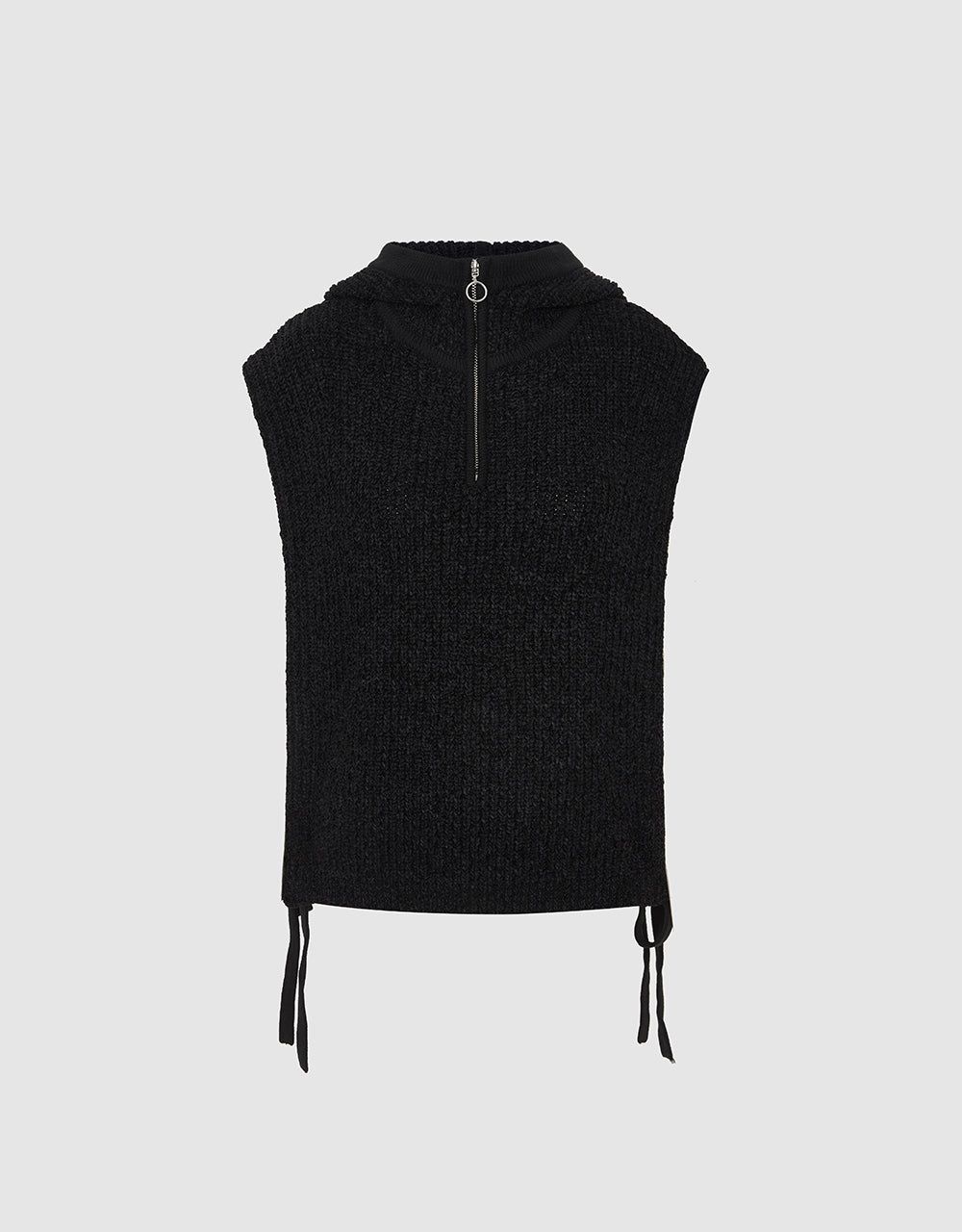 Zip Half Placket Knitted Cardigan sold by Urban Revivo