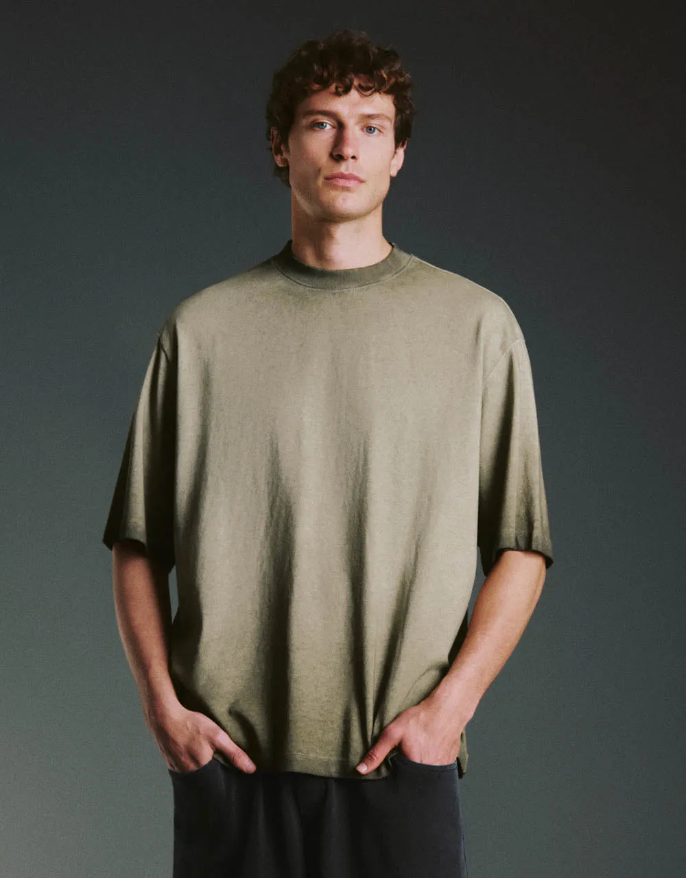 Printed Crew Neck A-Line T-Shirt sold by Urban Revivo